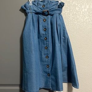 Denim A-Line Skirt